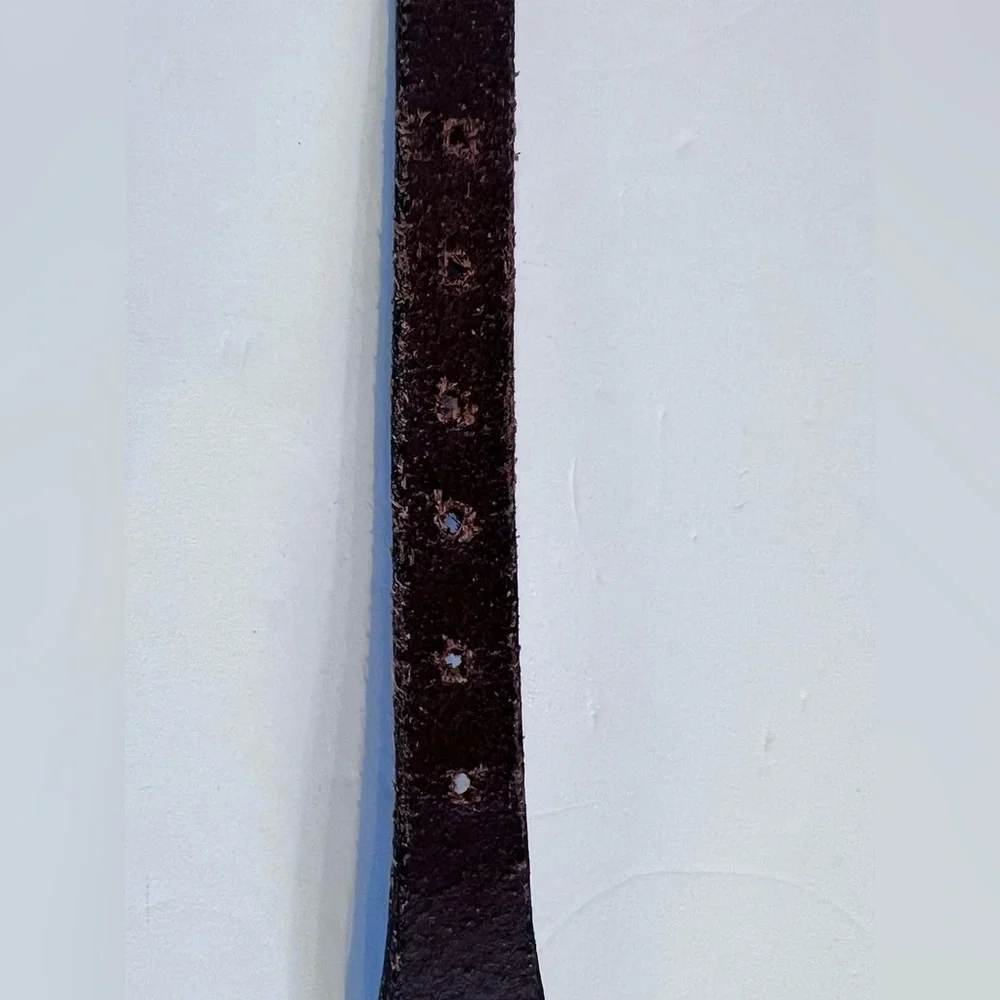 Southwestern Distressed from Age Brown Leather Belt Sz 32
